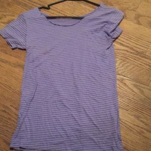 Light purple t-shirt with stripes